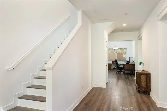 a view of a big room with wooden floor