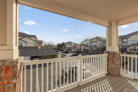 a view of city from a balcony