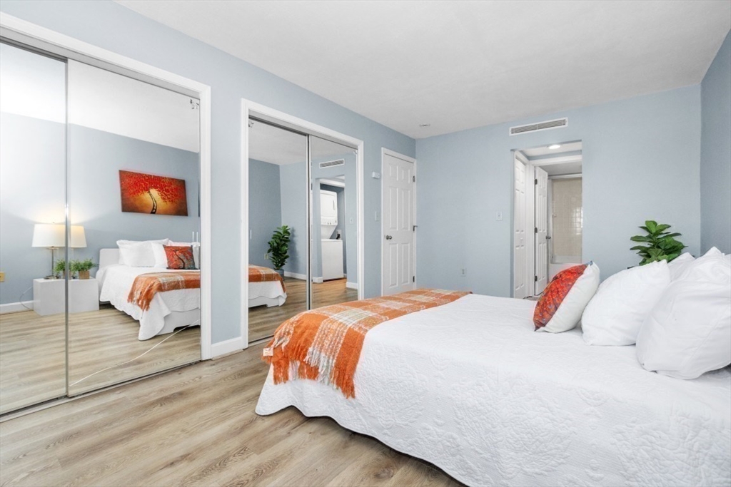 165 Cottage Street, Unit 410 Chelsea, MA 02150 - Photo 8 of 25 a bedroom with bed and a potted plant