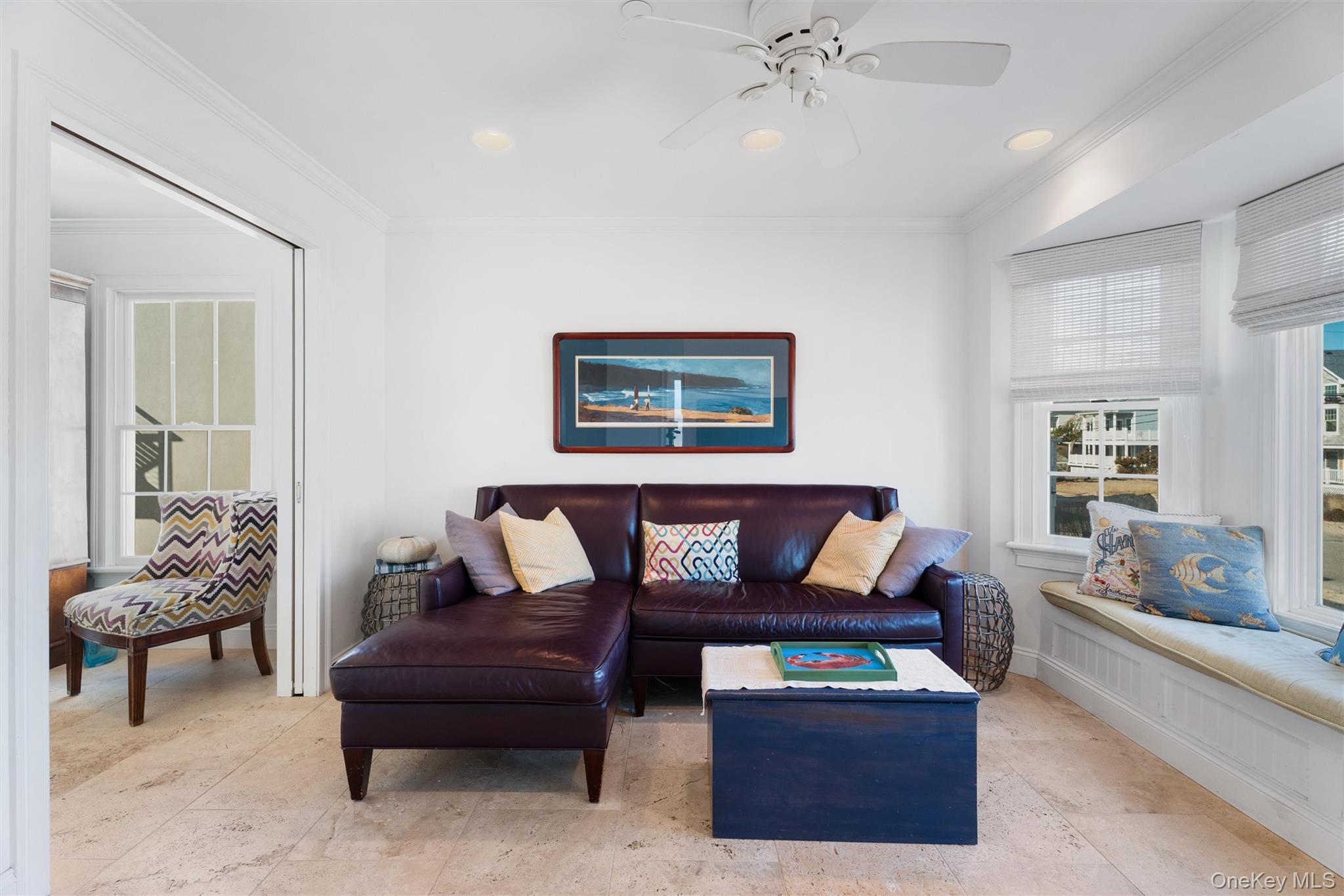 891 Dune Road West Hampton Dunes, NY 11978 - Photo 11 of 34 a living room with furniture and a potted plant