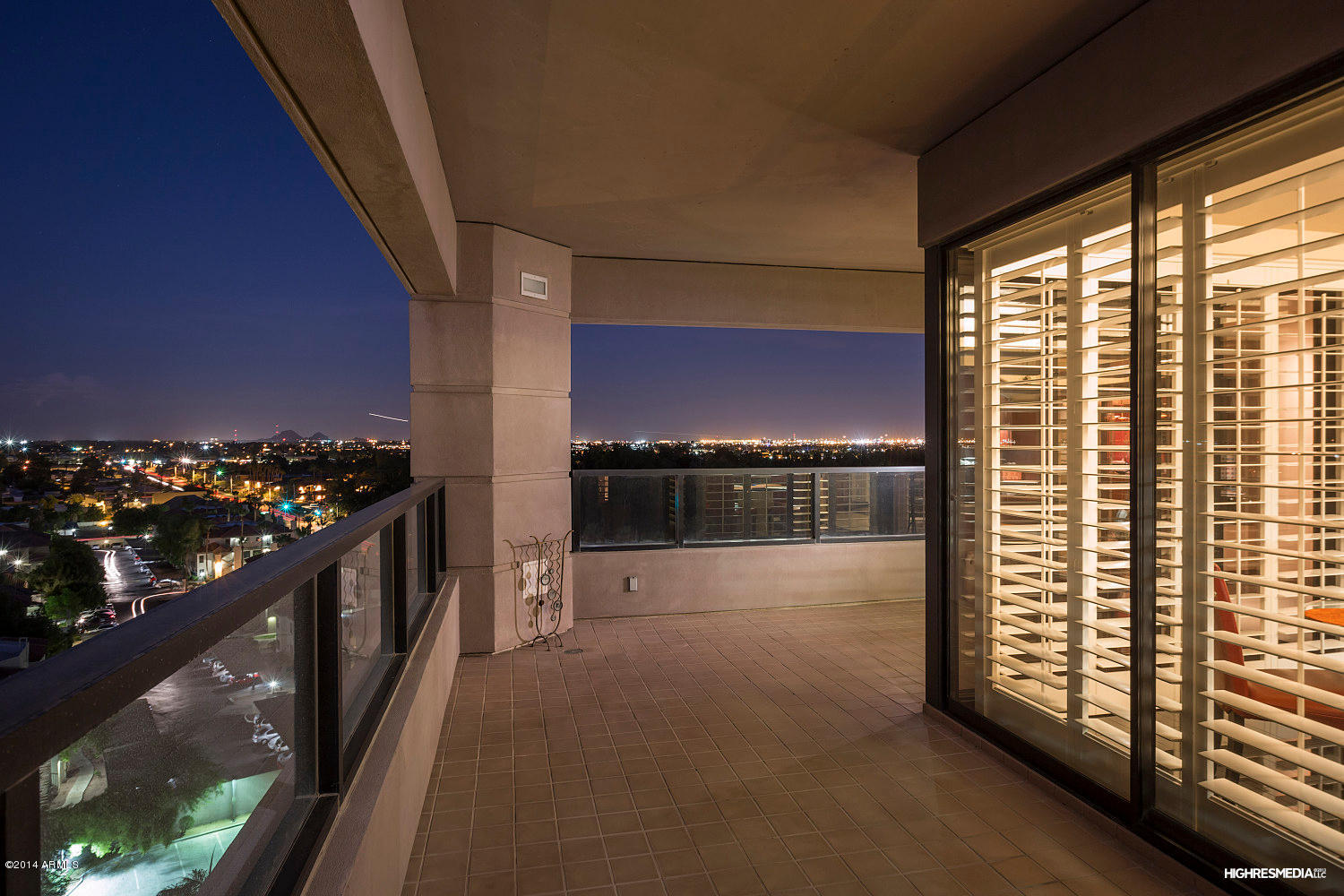 1040 East Osborn Road, Unit 902 Phoenix, AZ 85014 - Photo 24 of 24 Large Balcony with Endless Views