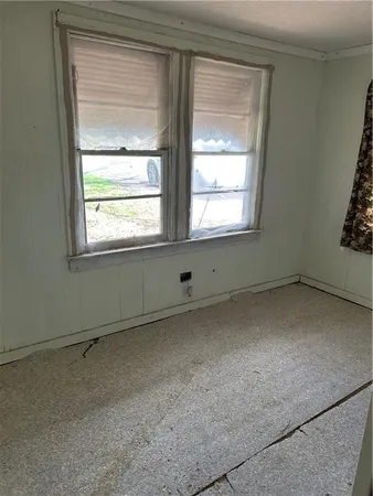 an empty room with a window