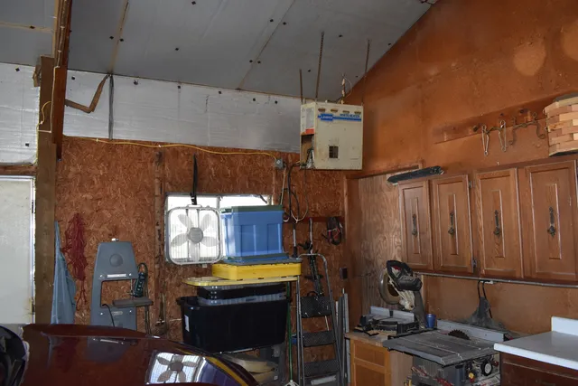 a room with furniture