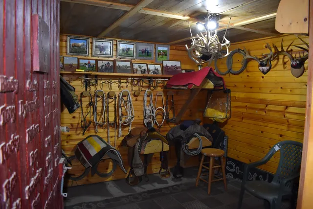 a view of a dining room with chairs