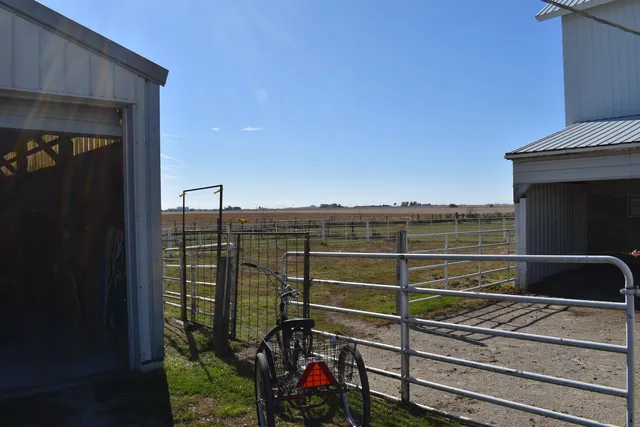 a view of a balcony with an outdoor space