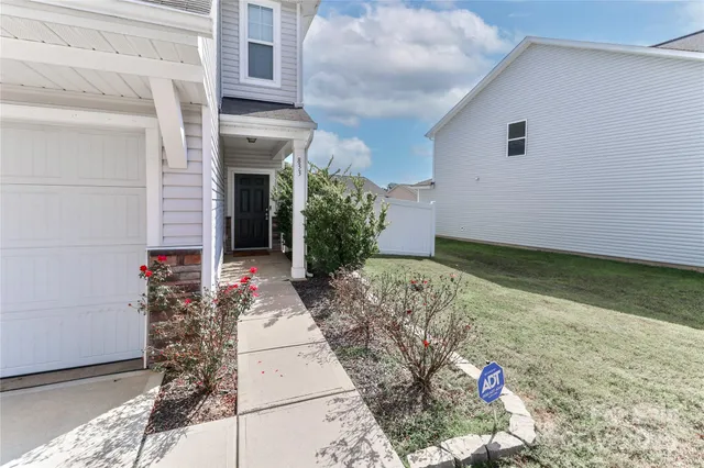 a view of a entryway door front of house