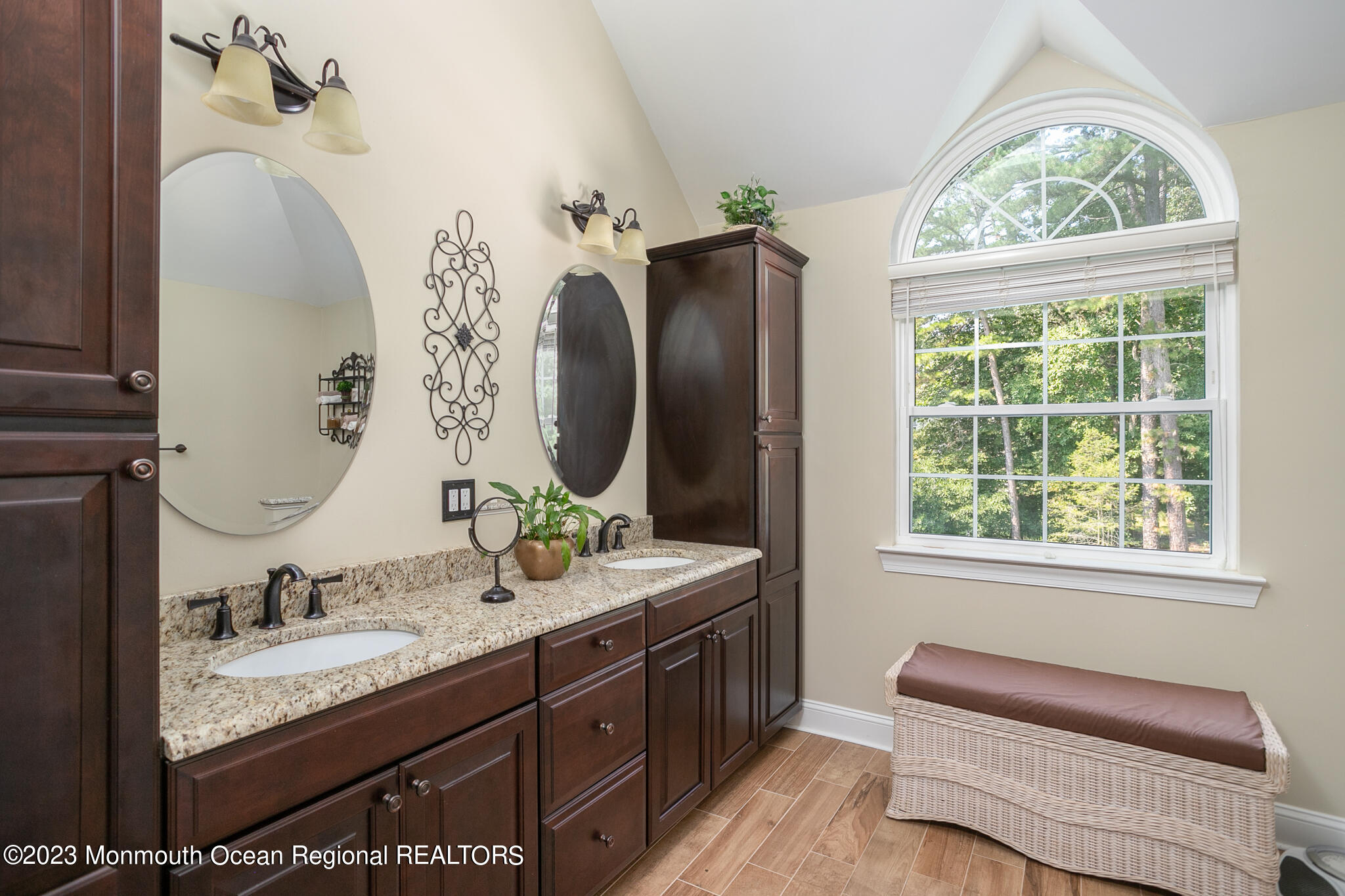 68 Erin Drive Jackson, NJ 08527 - Photo 26 of 40 a en suite bathroom with a granite countertop double vanity sink and a mirror