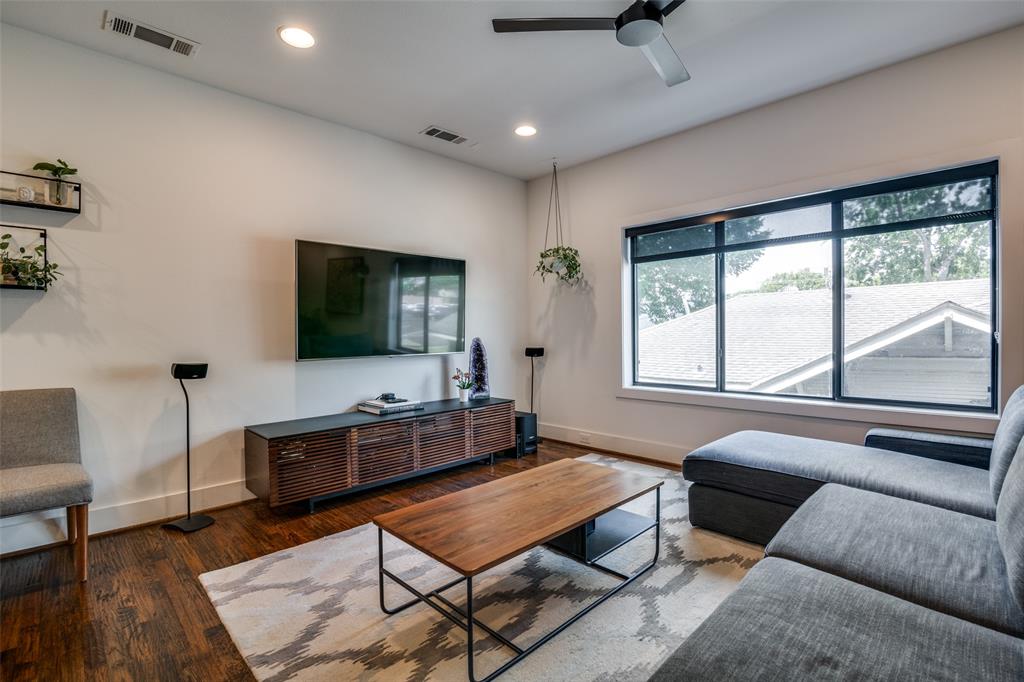 5602 Lindell Avenue, Unit B Dallas, TX 75206 - Photo 7 of 29 a living room with furniture and a flat screen tv