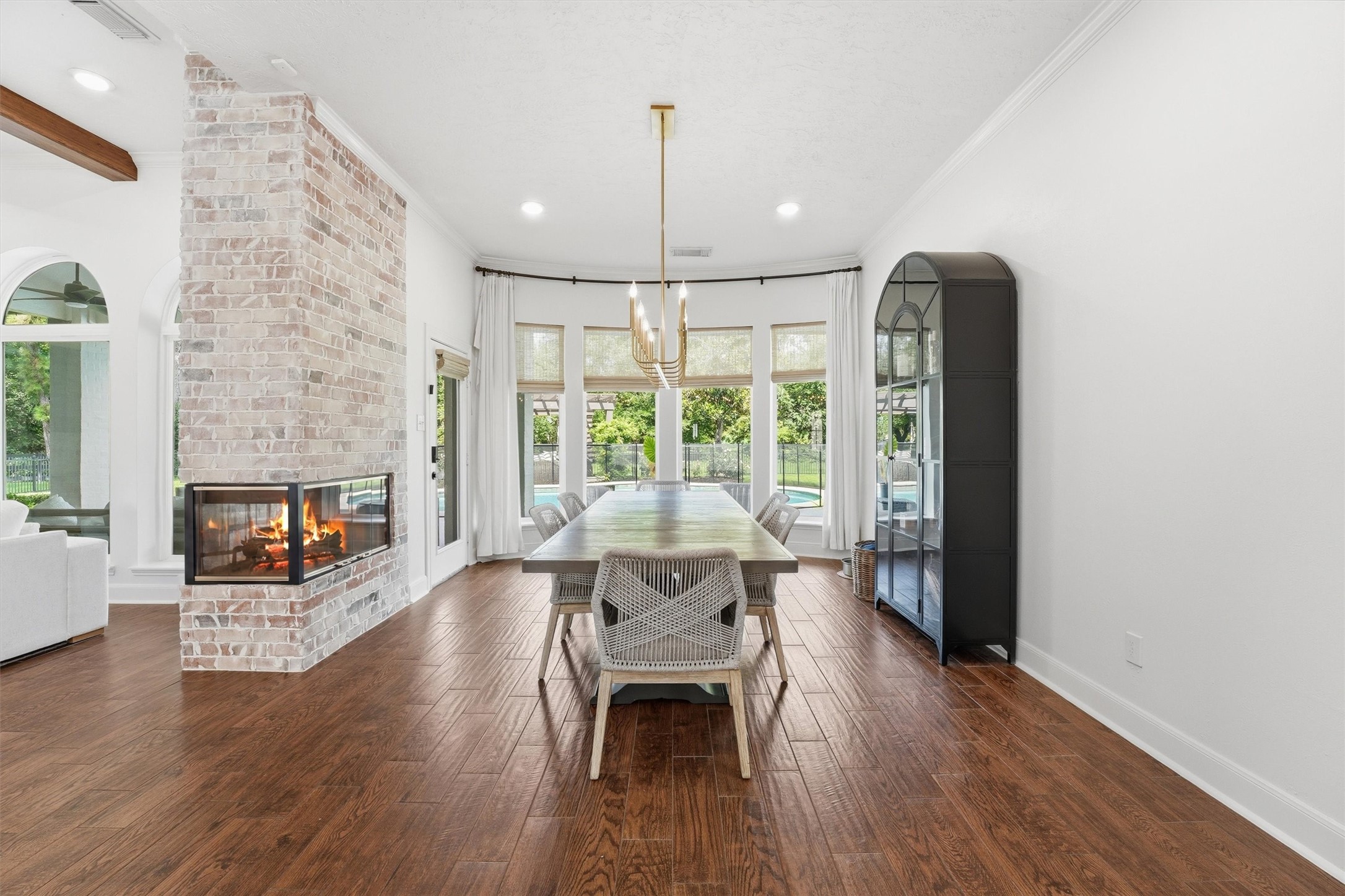 23210 Willowcreek Stables Road Spring, TX 77389 - Photo 11 of 45 The oversized dining area with an awesome view of the pool area.