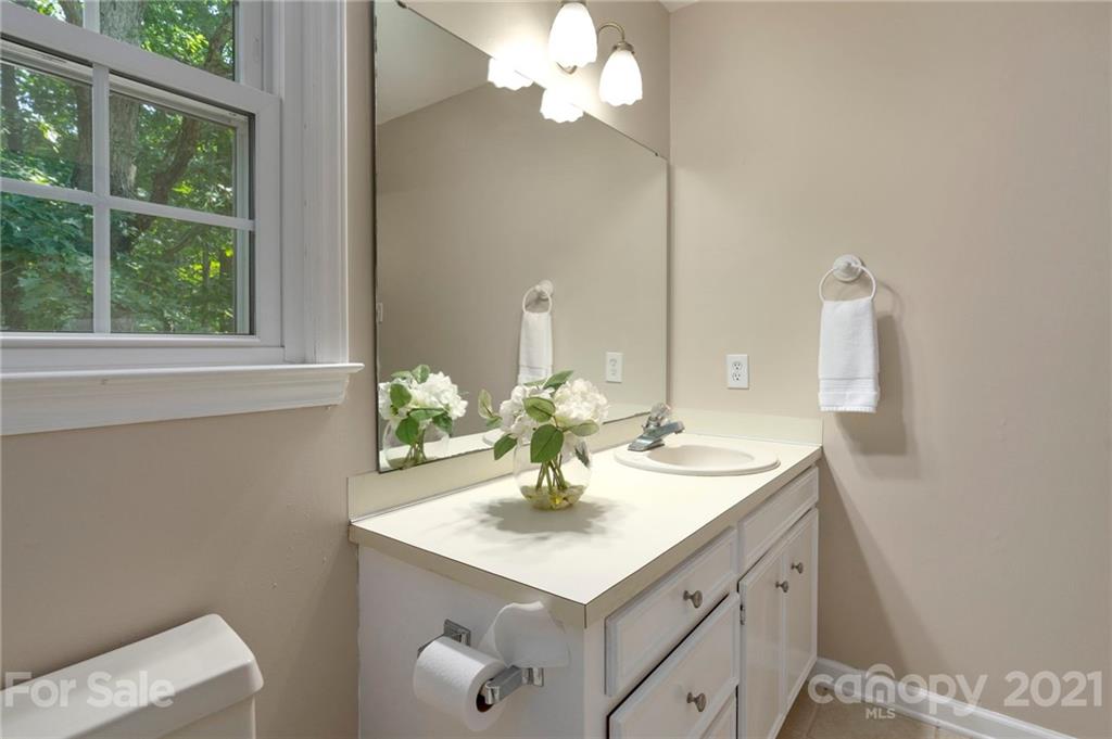 224 Raintree Drive Matthews, NC 28104 - Photo 30 of 48 a bathroom with a sink and a mirror
