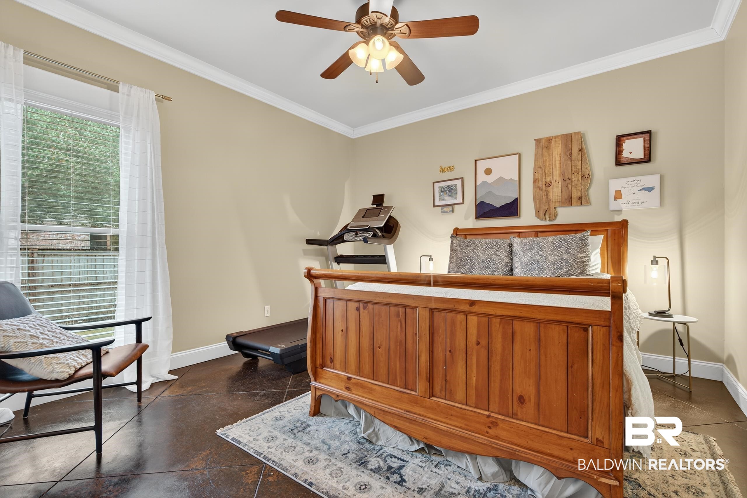 5517 Rabbit Creek Drive Theodore, AL 36582 - Photo 18 of 33 Bedroom with ornamental molding and ceiling fan