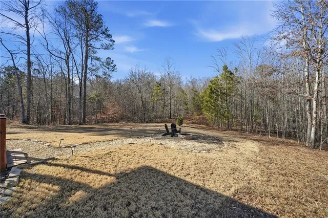 a view of outdoor space with seating