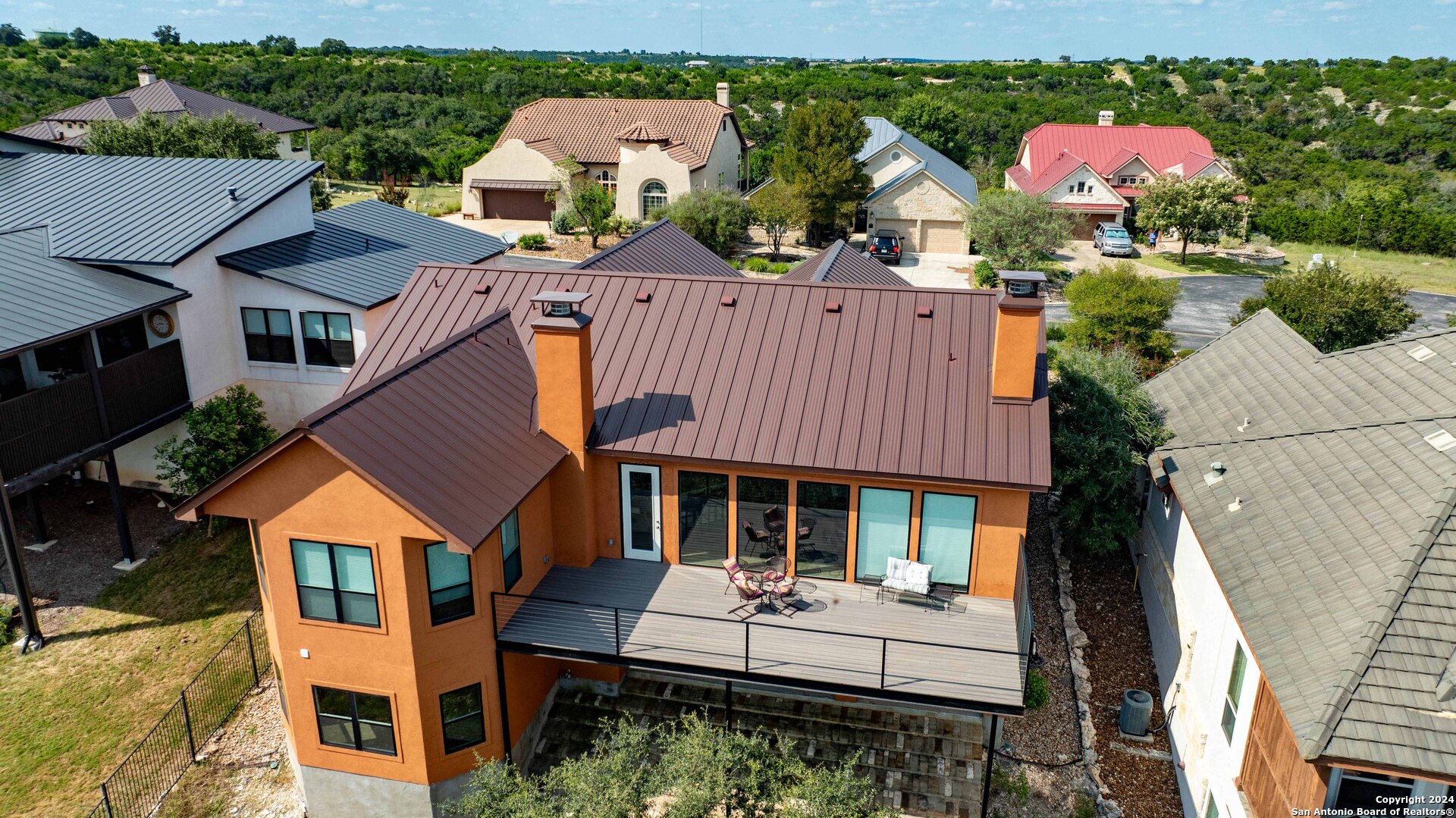 86 Hannah Lane Boerne, TX 78006 - Photo 44 of 45 an aerial view of a house with swimming pool and outdoor seating