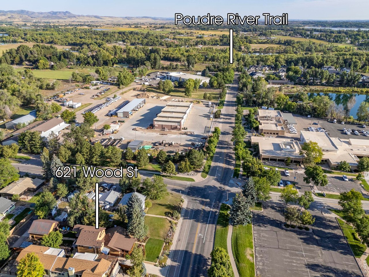 621 Wood Street Fort Collins, CO 80521 - Photo 50 of 50 an aerial view of residential houses with outdoor space