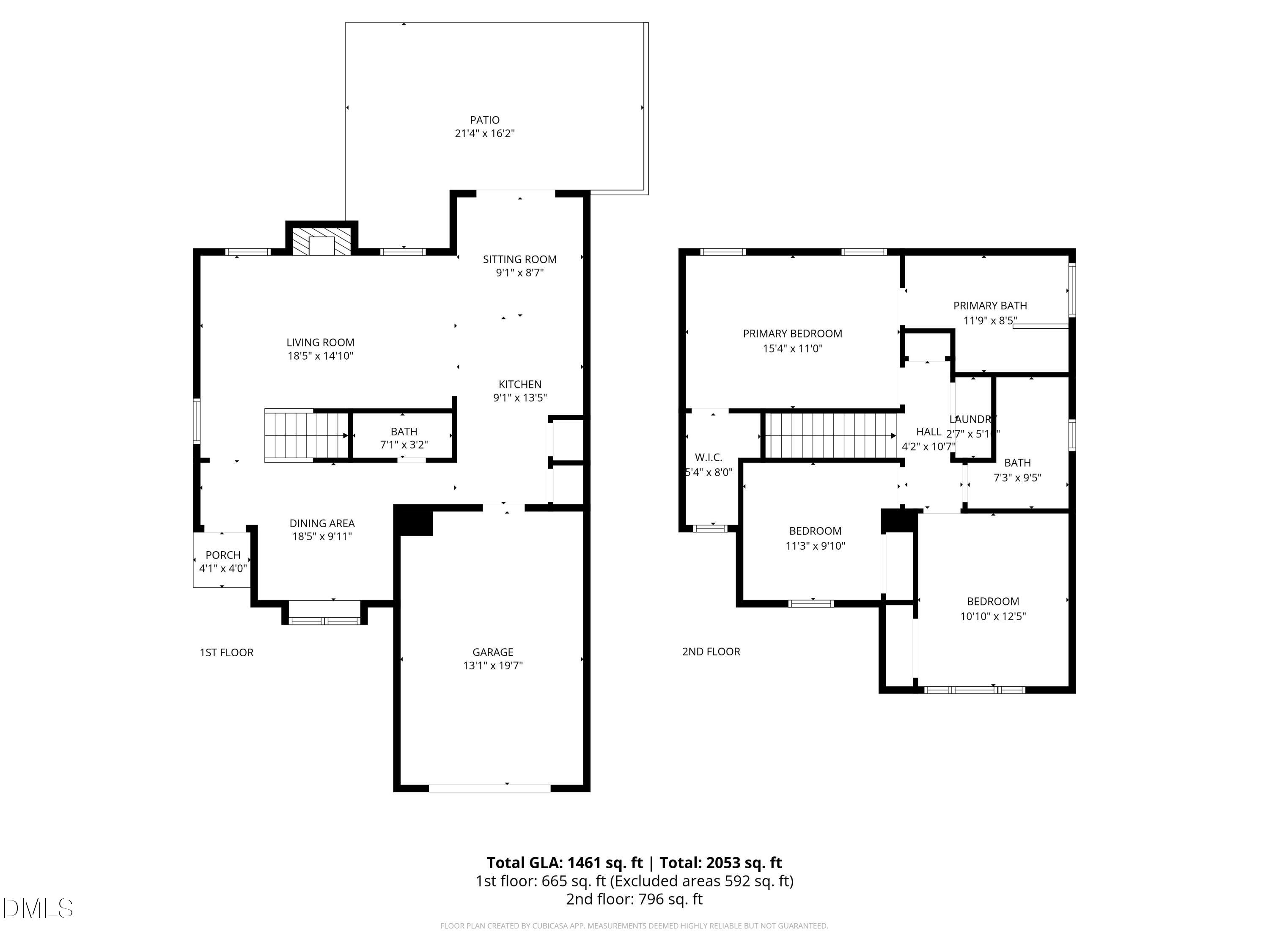 1003 Red Hat Lane Durham, NC 27713 - Photo 60 of 60 a picture of a floor plan