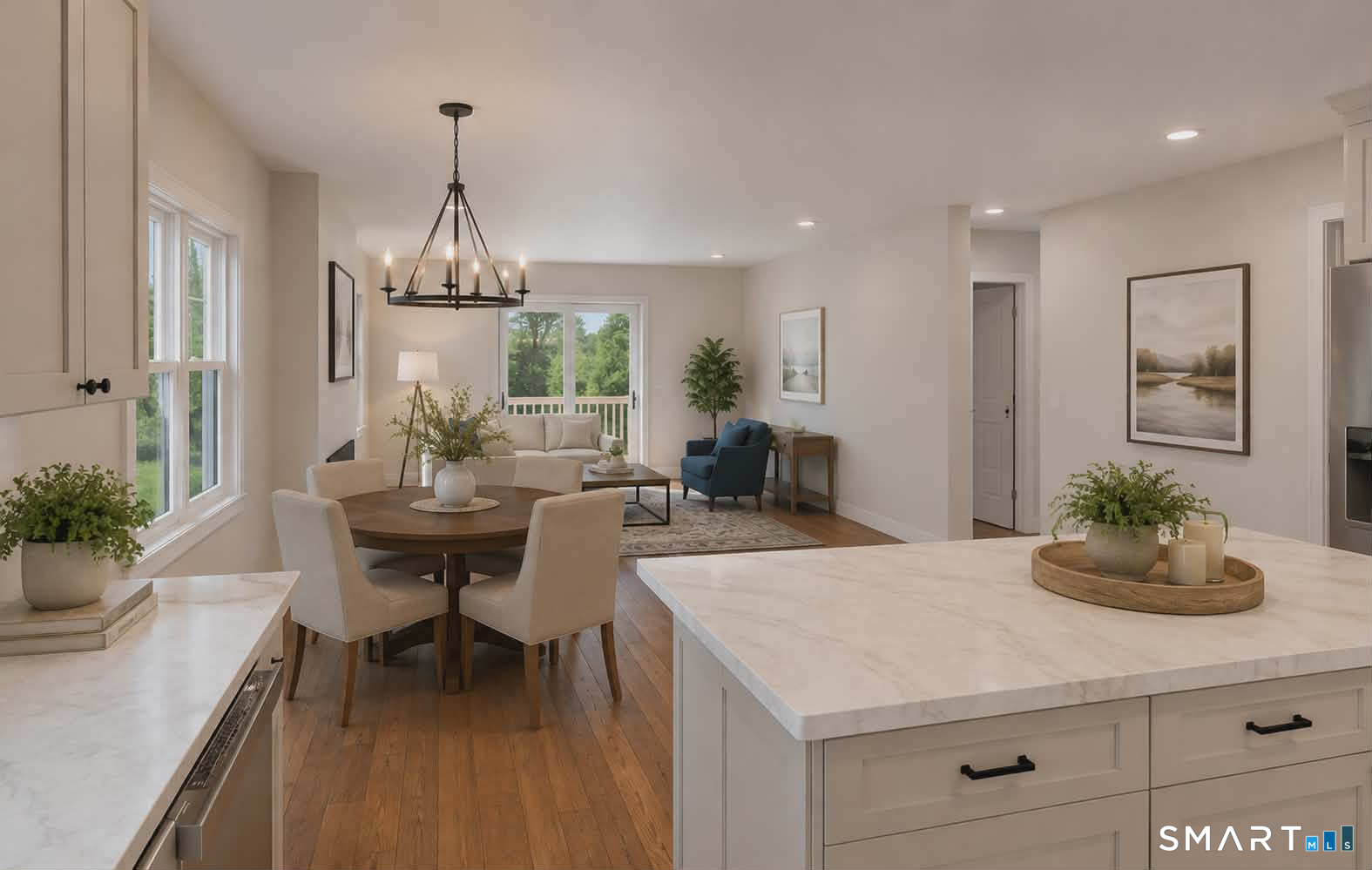 1 Nathan Hale Road Middletown, CT 06457 - Photo 5 of 12 a view of kitchen island dining table and chairs