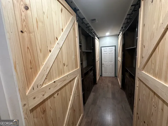 a view of hallway with stairs