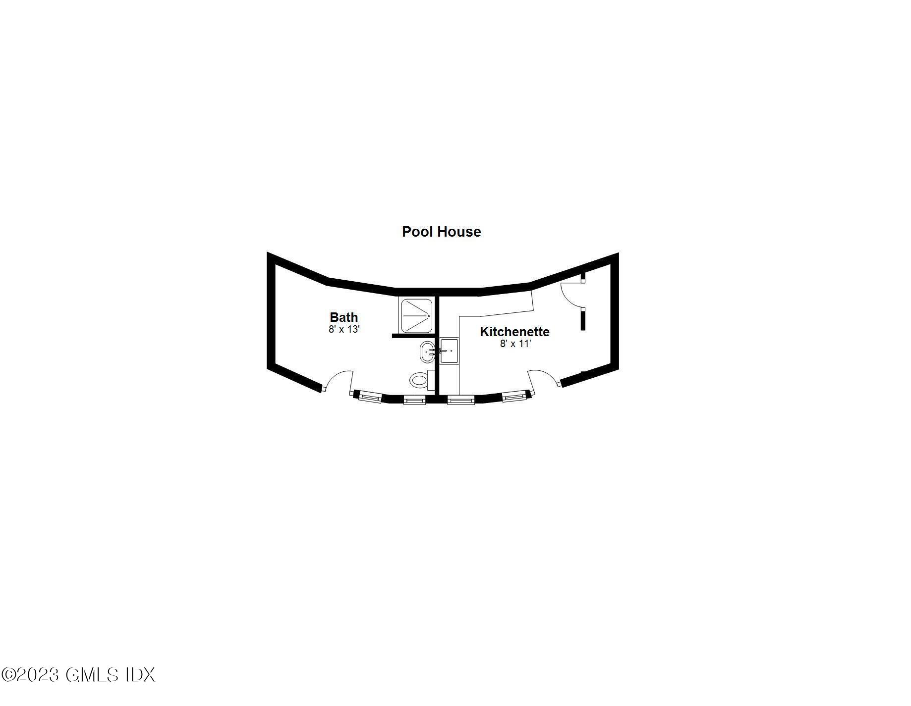 51 Pecksland Road Greenwich, CT 06831 - Photo 27 of 27 Pool House Floor plans