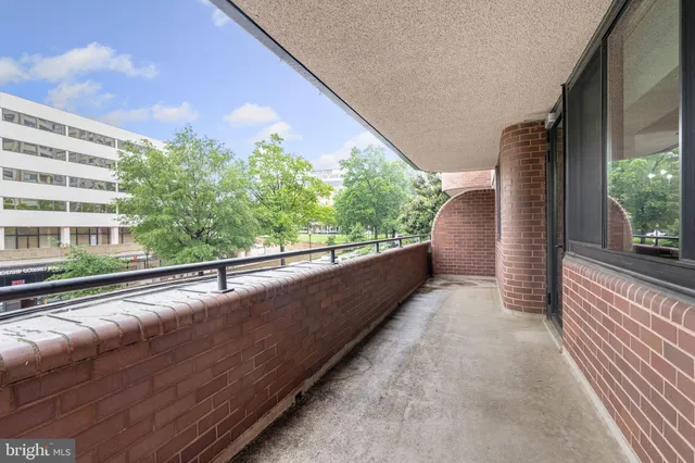 a view of balcony with couch
