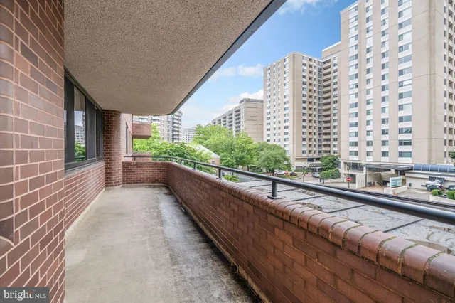 a view of balcony with city view