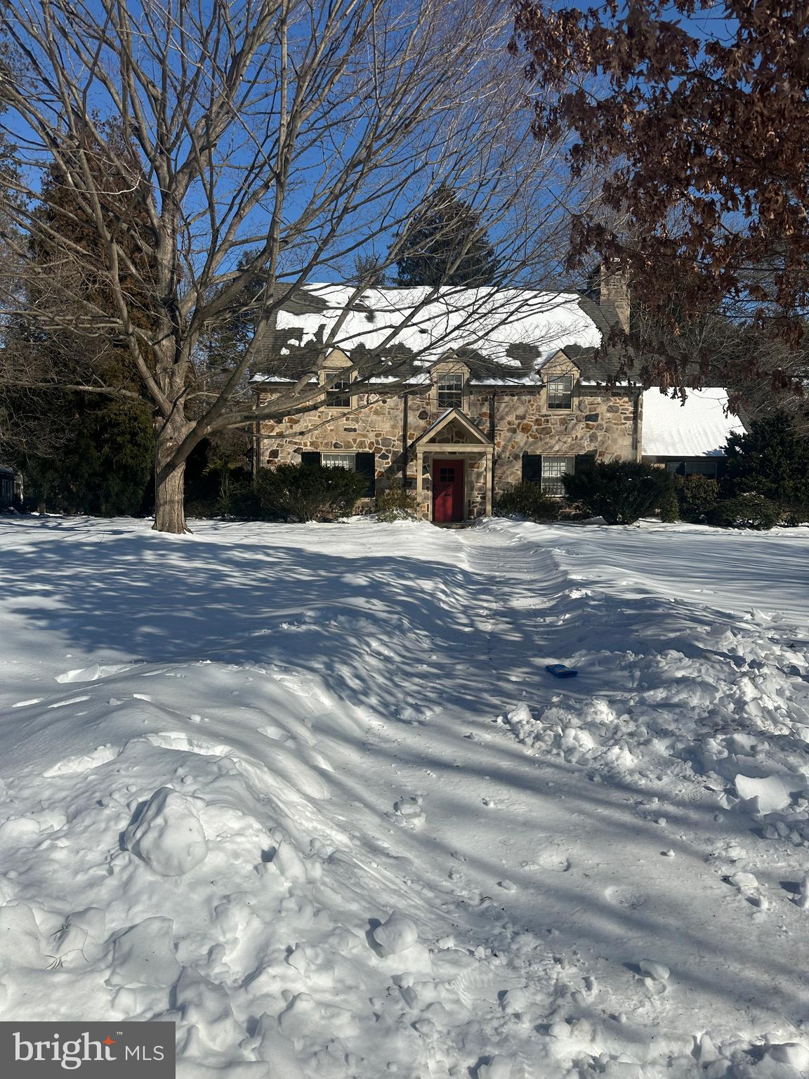 a view of a house with a street