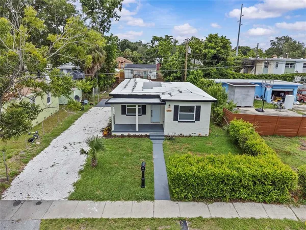 a aerial view of a house