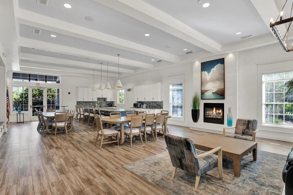 20104 Pond Spring Way Tampa, FL 33647 - Photo 38 of 51 a living room with furniture a fireplace and a large window