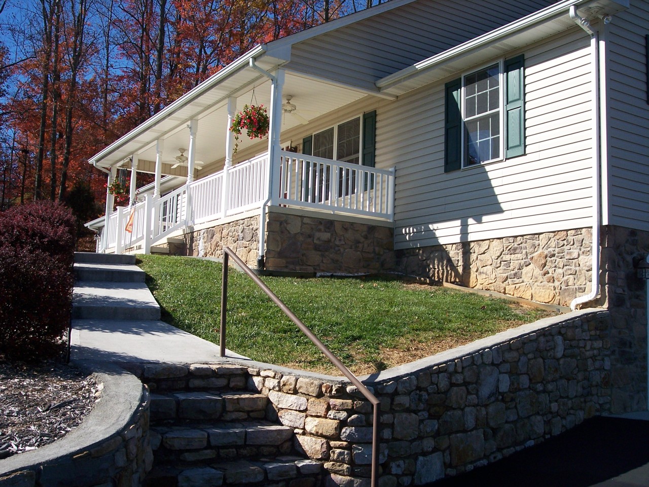 307 Aftons Meadow Road Vinton, VA 24179 - Photo 15 of 44 Beautiful rock walls with covered porch