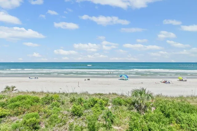 a view of ocean from a balcony