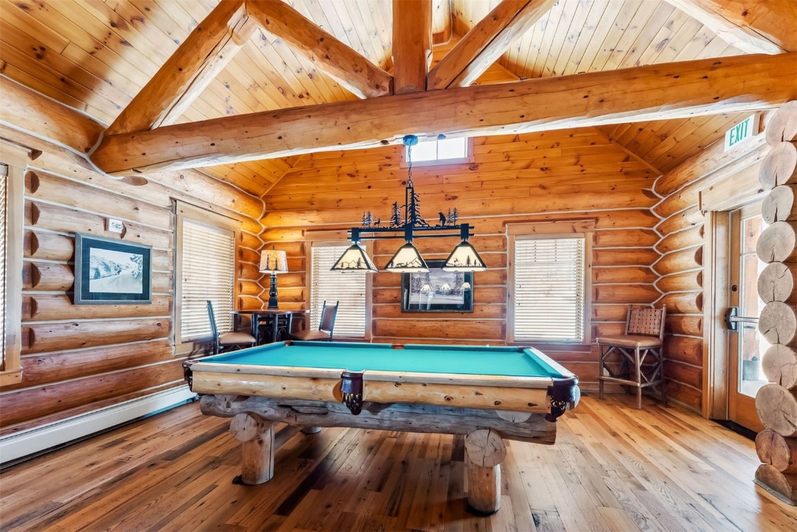 35 Tip Top Trail, Unit 6500 Keystone, CO 80435 - Photo 41 of 47 a room with pool table and wooden floor