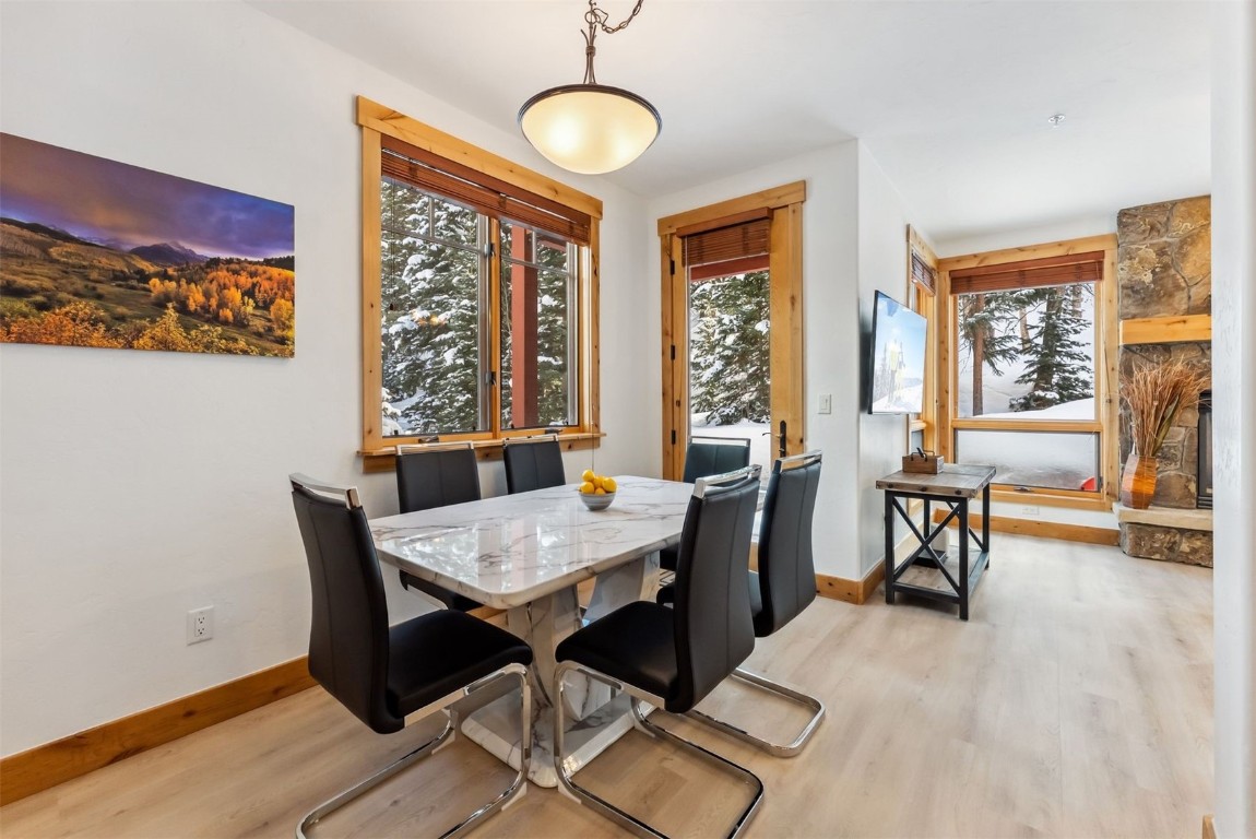 35 Tip Top Trail, Unit 6500 Keystone, CO 80435 - Photo 10 of 47 a view of a dining room with furniture window and outside view