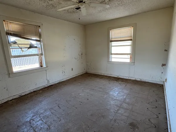 an empty room with a window