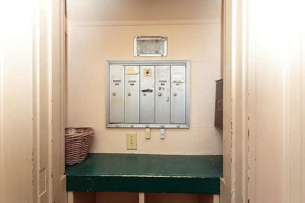 a view of a hallway with entryway