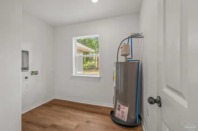 a small space with window