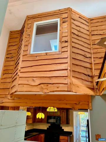 a view of a building with sitting area