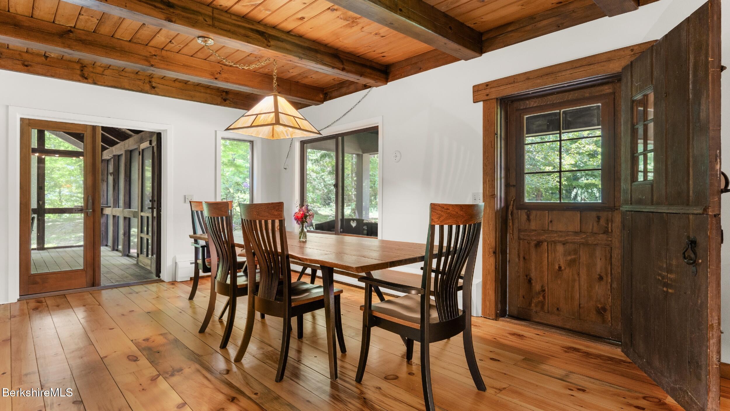 173 Hillsdale Road Egremont, MA 01230 - Photo 38 of 82 a view of a dining room with furniture window and wooden floor