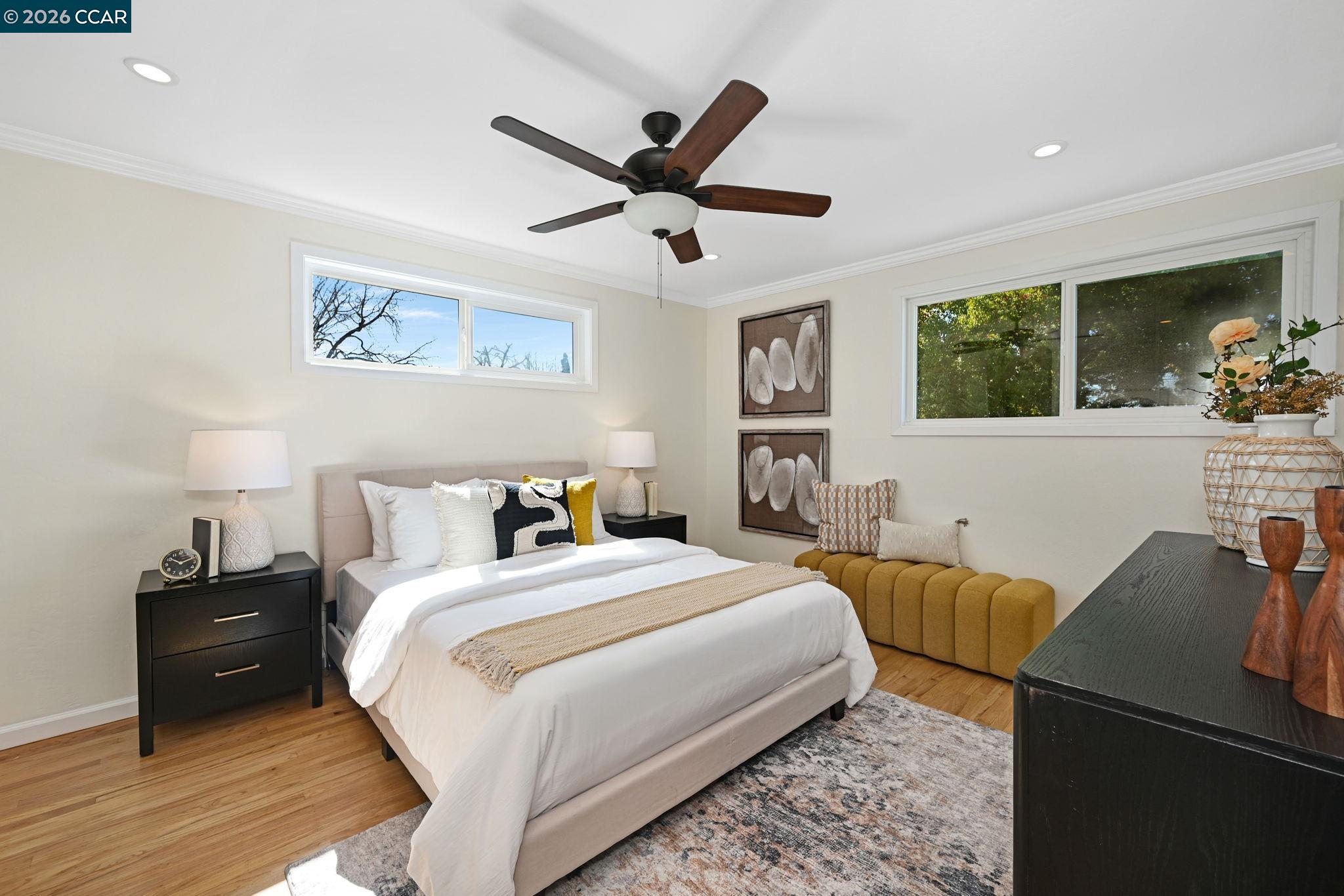 414 Peppertree Road Walnut Creek, CA 94598 - Photo 24 of 49 a bedroom with a bed window and dresser