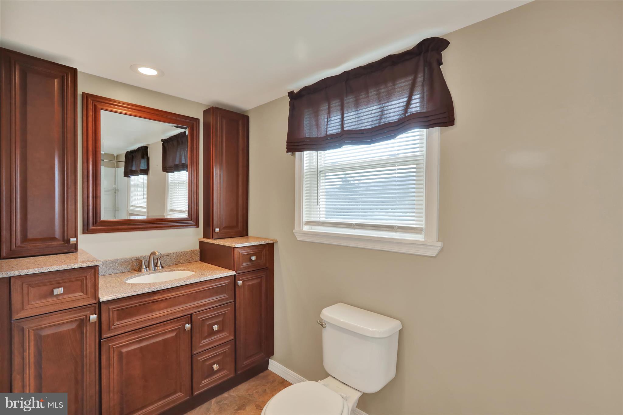 3027 Limekiln Road Birdsboro, PA 19508 - Photo 19 of 37 a bathroom with a sink a toilet and mirror