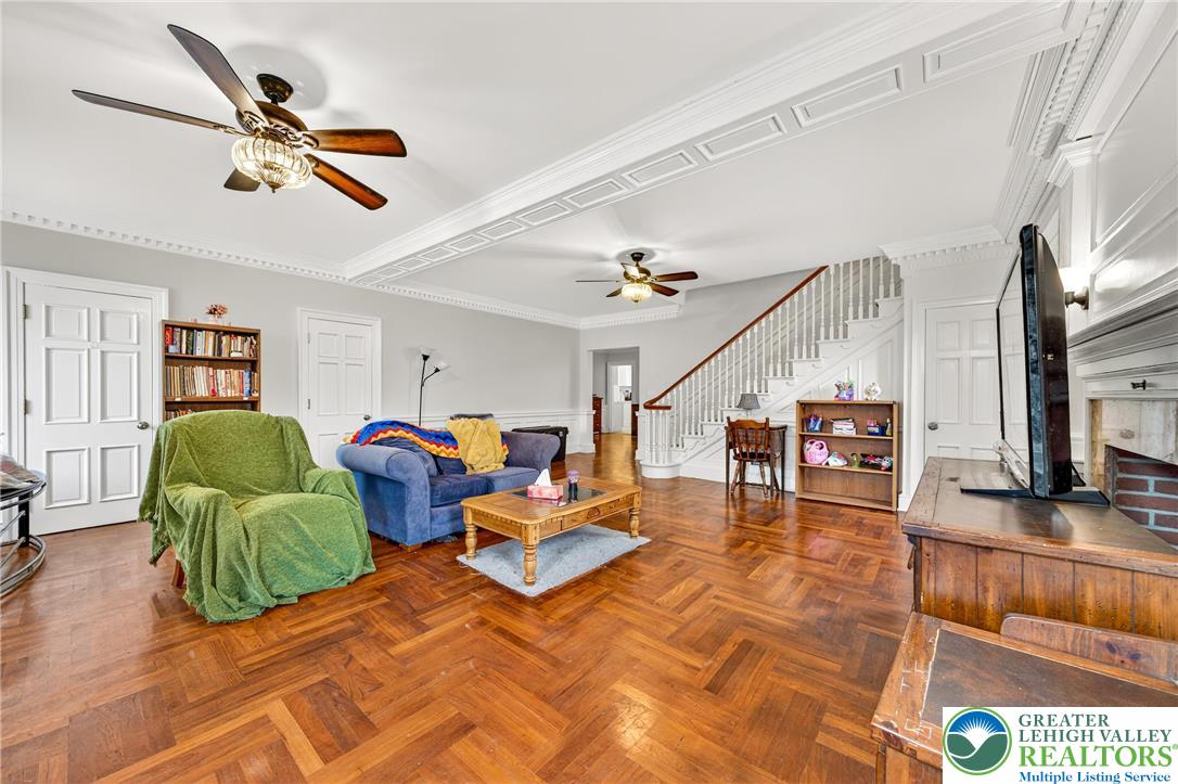 22 South 1st Street Bangor, PA 18013 - Photo 15 of 79 a living room with furniture and a flat screen tv