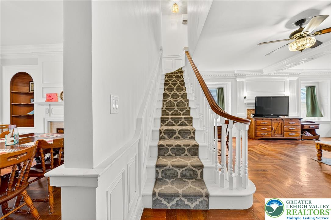 22 South 1st Street Bangor, PA 18013 - Photo 17 of 79 a view of entryway livingroom and hall with wooden floor