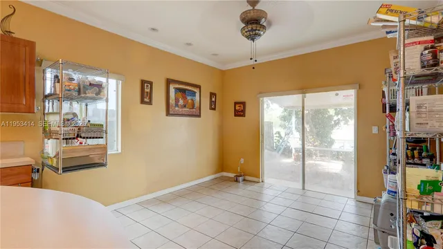 a view of an entryway with a chandelier