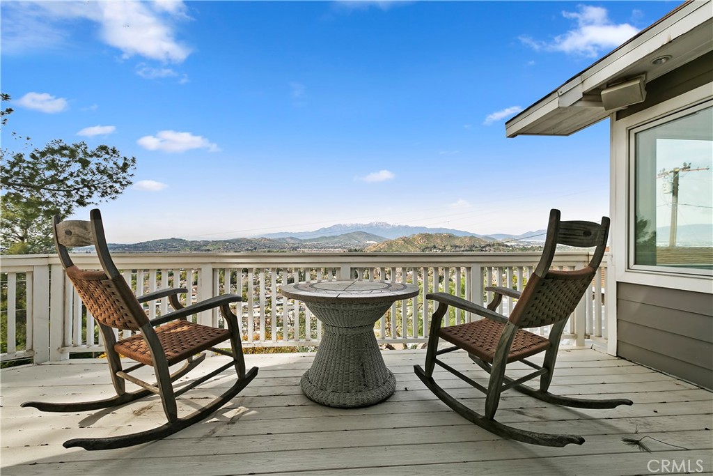 3124 Pachappa Drive Riverside, CA 92506 - Photo 32 of 50 a view of a roof deck with table and chairs