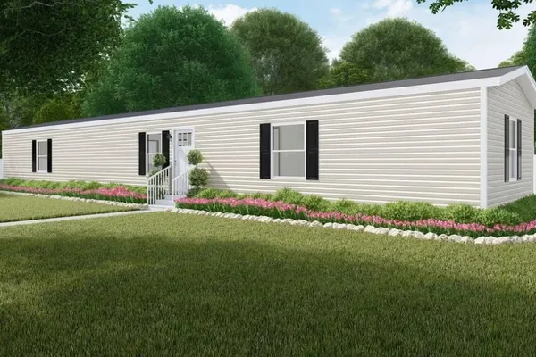 a backyard of a house with potted plants and large tree