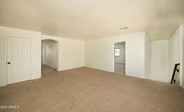 an empty room with a window