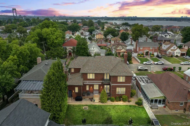 an aerial view of multiple houses