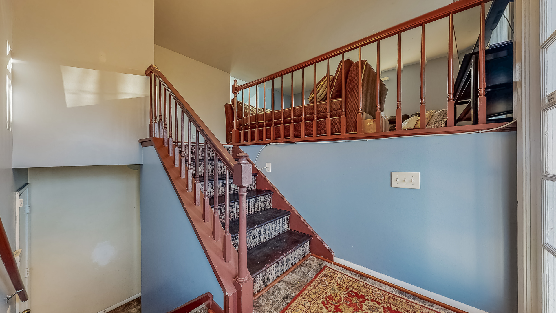 34 Aldon Road Montgomery, IL 60538 - Photo 4 of 20 a view of staircase with wooden floor and white walls