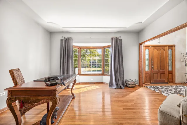 a living room with a couch and a table