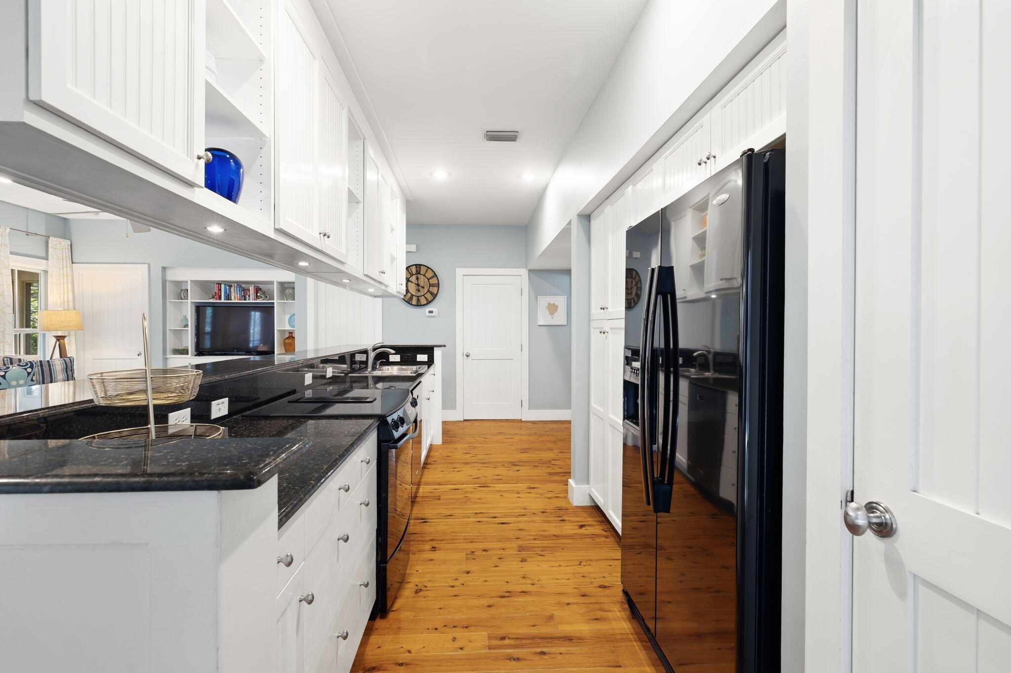 18 Kareny Lane Inlet Beach, FL 32461 - Photo 15 of 48 a kitchen with stainless steel appliances granite countertop a sink and a refrigerator