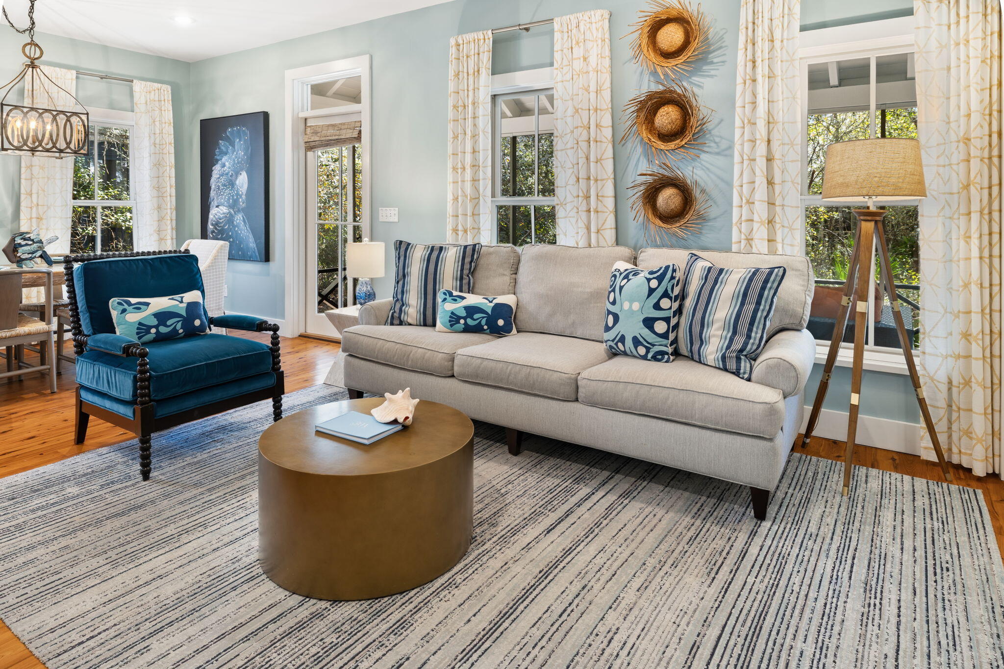18 Kareny Lane Inlet Beach, FL 32461 - Photo 29 of 48 a living room with furniture and a wooden floor