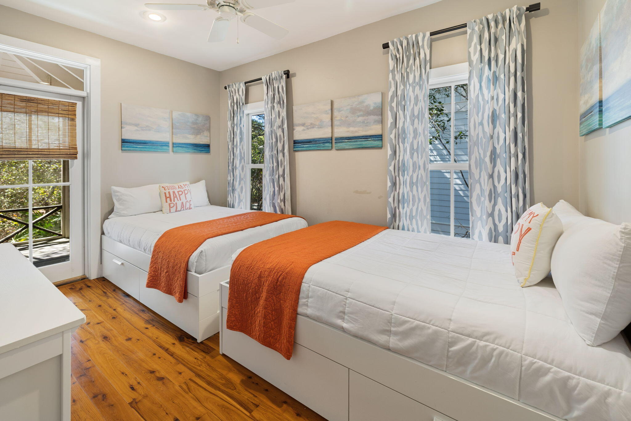18 Kareny Lane Inlet Beach, FL 32461 - Photo 33 of 48 a bedroom with a large bed and a chandelier